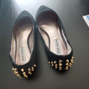 Studded Black Steve Madden Flats